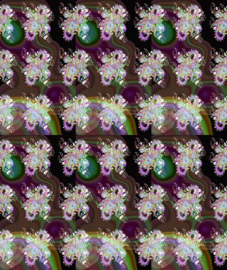 Çiçekli karalama şeklinde Raster çiçek deseni. Kahverengi ve nötr renklerde çiçekler. Yumuşak, bahar çiçekli arka plan.