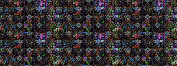 Soyut etnik raster çizim kalıbı. Arkaplan dokusu, duvar kağıdı, siyah ve gri renkli çiçek teması. Kabile sanatı boho baskısı, klasik çiçek arkaplanı.