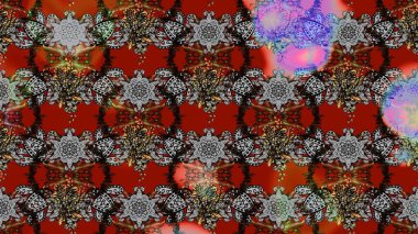 Nazik, narin çiçek arkaplanı. Kırmızı ve gri renkte çiçekler. Raster çiçek desenli ve çiçekli..