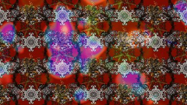 Gri ve kahverengi renkli çiçekler. Çiçekli karalama şeklinde Raster çiçek deseni. Nazikçe, güzel çiçek arkaplanı..