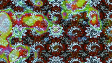 Hediye ambalaj kağıdı, tebrik kartları, posterler ve pankart tasarımı. Raster düz çiçek çizim deseni. Tarafsız ve yeşil renkte çiçekler.