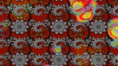 Raster illüstrasyonu. Şatafatlı bahar bahçesi dokusu. Çiçek deseni. Çiçek çizimi arkaplanı.