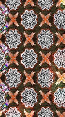 Çiçek desenli eskiz. Gömlek baskısı için çiçek boyası. Gri ve kahverengi renkte çiçekler.