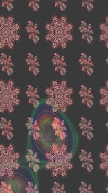 Düz Çiçek Elementleri Tasarımı. Güzel çiçek deseni. Gri ve pembe renkli çiçekler. Renkli Bahar Teması çizim şablonu.