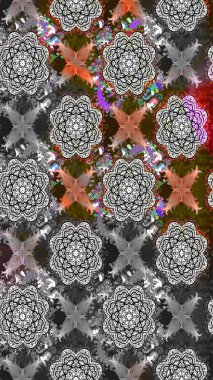 Raster illüstrasyonu. Eskiz geçmişi. Raster. Tomurcukları çiçek olan sevimli bir çiçek deseni. Kumaş, tekstil, duvar kağıdı baskısı için. Antika retro tarzı.