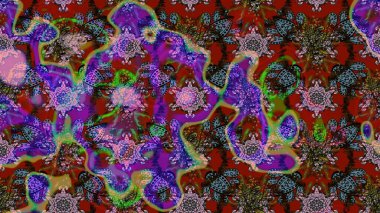 Düz Çiçek Elementleri Tasarımı. Renkli Bahar Teması eskiz kalıbı. Raster güzel kumaş deseni çiziyor. Çiçek deseni.