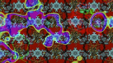 Raster illüstrasyonu. El çizimi. Çiçekli, yapraklı, çiçek desenli çizim..