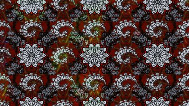 Çiçek tasarımı için inanılmaz bir kolaj cenneti tarzı. Çiçekli zambakların eskiz geçmişi. Parlak çiçekli kolaj çiçekleri gri ve siyah.