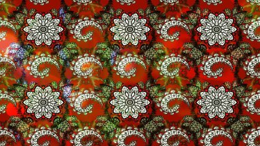 Çiçekler suluboya eskiz deseni. Raster Stili kumaş deseni.