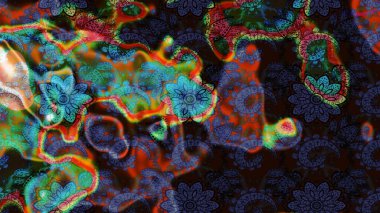 Raster stili kumaş deseni. Çiçekler suluboya çizim deseni.