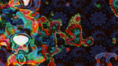 Summer blooming theme. Watercolor painting imitation Raster illustration. Vintage flowers. Hand drawn abstract fancy elements. Gray and black colors.