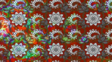 Çiçekli karalama şeklinde Raster çiçek deseni. Yumuşak, bahar çiçekli arka plan. Kahverengi ve gri renkte çiçekler.