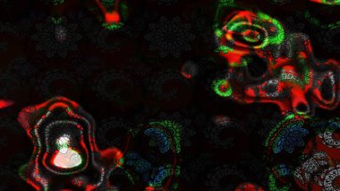 Çiçekler. Vadinin gri ve siyah renkli çiçekleri. Soyut etnik raster çizim kalıbı.