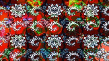 Kırmızı ve kahverengi renkte çiçekler. Nazik, narin çiçek arkaplanı. Raster çiçek desenli ve çiçekli..