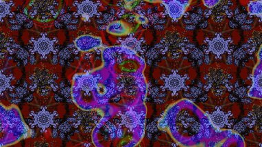 Renkli Yaz Temalı eskiz kalıbı. Düz Çiçek Elementleri Tasarımı. Mor ve kahverengi renkte çiçekler. Raster illüstrasyonunda çiçek deseni çizimi.