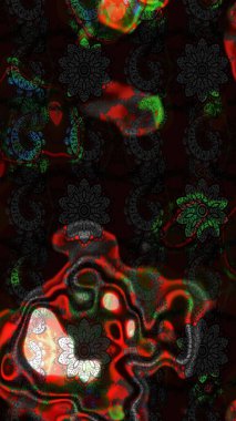 Siyah ve gri renkli çiçekler. Nazik, sevimli çiçek arkaplanı. Raster çiçek desenli ve çiçekli..