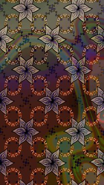 Düz Çiçek Elementleri Tasarımı. Renkli Bahar Teması eskiz kalıbı. Parlak arkaplan eskiz desenli çiçekli fantezi tasarımı.