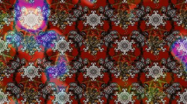 Çiçekli çiçek deseni, suluboya. Gri ve kahverengi renkli çiçekler. Renkli Bahar Teması çizim kalıbı. Düz Çiçek Elementleri Tasarım Raster illüstrasyonu.