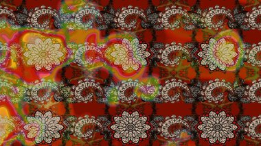 Of doodle elements. Hand drawn Raster illustration. Sketch flower pattern can be used for wallpaper, website background, wrapping paper, invitation, flyer, banner or website.