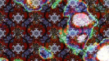 Raster illüstrasyonu. Kahverengi ve siyah renkte kahverengi ve siyah papatya deseni. Kahverengi ve siyah renklerde.