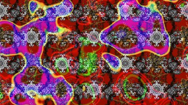 Kırmızı ve gri renkte çiçekler. Çiçekli karalama şeklinde Raster çiçek deseni. Nazikçe, güzel çiçek arkaplanı..