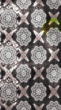 Raster çiçek desenli çiçek deseni, yapraklar, dekoratif elementler, sıçrama, lekeler, el çizimi kontur çizgileri ve Doodle çizim stili, grafik raster çizim çizimi.