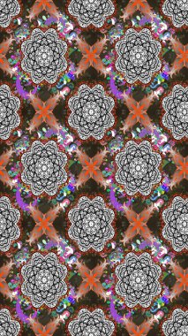 Çiçekli zambakların eskiz geçmişi. Çiçek tasarımı için inanılmaz bir kolaj cenneti tarzı. Parlak çiçekli kolaj çiçekleri gri ve kahverengi.