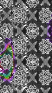 Küçük çiçekte güzel bir desen. Küçük renkli çiçekler. Moda baskıları için zarif bir şablon. Motley illüstrasyonu. Çiçekli bahar çiçekleri.