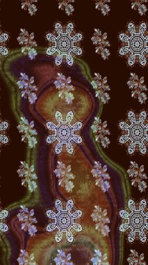 Soyut etnik raster çizim kalıbı. Arkaplan dokusu, duvar kâğıdı, çiçek teması, tarafsız ve kahverengi renkler. Kabile sanatı boho baskısı, klasik çiçek arkaplanı.