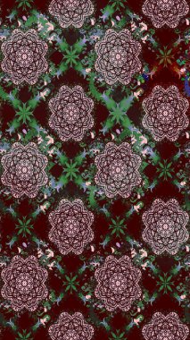 Renkli Bahar Teması eskiz kalıbı. Düz Çiçek Elementleri Tasarımı. Sevimli çiçek raster deseni. Tarafsız ve kahverengi renkte çiçekler.