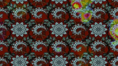 Düz Çiçek Elementleri Tasarımı. Çiçek deseni. Renkli Bahar Teması eskiz kalıbı. Raster çizimi. Güzel kumaş deseni..