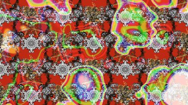 Düz Çiçek Elementleri Tasarımı. Renkli Bahar Teması eskiz kalıbı. Raster..