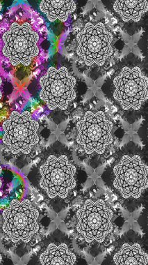 Çiçek grisi ve nötr çizim deseni. Klasik taslak çizimi. Raster Yumuşak kumaş deseni. Raster çiçek izi..