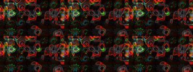 Siyah ve gri kıvırcık çiçekler siyah ve gri renkte şekillenir. Raster illüstrasyonu. Klasik çiçek tasarım elementleri.