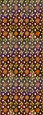 Yapraklı çiçekler ve kahverengi ve bej renkli mısır çiçekli papatya çayı. Eskiz arkaplan modeli. Raster - stok.