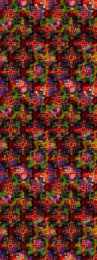 Suluboya, elle çizilmiş. Raster - stok. Eskiz arkaplan modeli. Vadinin çiçekleri kahverengi ve siyah renklerde.