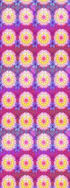 Modern çiçek arkaplanı. Parlak renkli çiçekleri ve pembe renkli yaprakları olan harika bir çiçek deseni. Moda baskıları için zarif bir şablon. Halk stili.