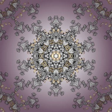 Beyaz ve nötr renklerde şirin çiçekler. Vektör çizimi. Moda baskısı, albüm, ambalaj kağıdı ve duvar kağıdı için zarif dekoratif süslemeler. Küçük çiçekli basit, pürüzsüz desen..