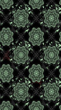 Kabile sanatı boho baskısı, klasik çiçek arkaplanı. Soyut etnik raster çizim kalıbı. Arkaplan dokusu, duvar kağıdı, siyah renkli çiçek teması.