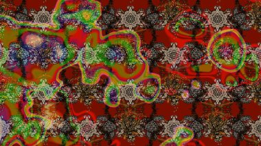 Güzel kumaş deseni. Renkli Bahar Teması eskiz kalıbı. Raster illüstrasyonu. Karalama çiçeği. Zentangle soyut çiçekleri. Düz Çiçek Elementleri Tasarımı.