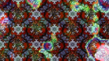 Raster illüstrasyonu. Şirin çiçekli eskiz deseni ve kahverengi ve gri renkli yapraklar, suluboya çiçek deseni, duvar kağıdı, kart veya kumaş için fayanslı.