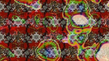 Botanik çizim kalıbı. Raster deseni. Organik elementler. Suluboya etkisi.