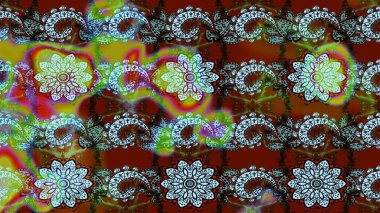 Tarafsız ve kahverengi renklerde bahar çiçekleri. Raster illüstrasyonu. Çiçekli yumuşak bir eskiz şekli. Raster çiçekleri klasik tarzda resmedilir..