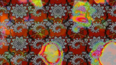 Renkli Yaz Temalı eskiz kalıbı. Düz Çiçek Elementleri Tasarımı. Raster Illustrasyon 'daki Çiçek Deseni' nin son moda çizimi. Gri ve kahverengi renkte çiçekler.