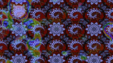 Siyah ve mavi renkte çiçekler. Küçük çiçekte sevimli çiçek deseni var..