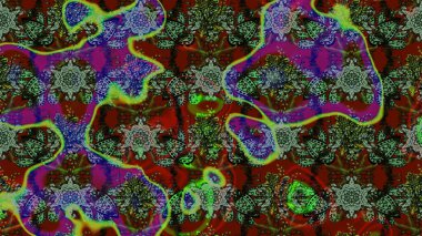 Gri ve yeşil renklerde. Anti-stres için soyut örnek sayfası. Raster illüstrasyonu.