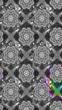 Moda arka planında parlak buketler. Eski usul küçük çiçekli şirin bir eskiz deseni. Raster illüstrasyonu. Kumaş, duvar kâğıdı ve kağıda yazdırmak için gelişen arkaplan.