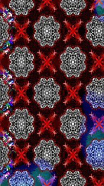 Kahverengi ve siyah renkli çiçekler. Raster illüstrasyonu. Çiçek desenli eskiz, vuruşlar, sıçramalar, yaz çiçekleri..