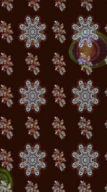 Düz Çiçek Elementleri Tasarımı. Güzel çiçek deseni. Kahverengi ve gri renkli çiçekler. Renkli Bahar Teması çizim şablonu.