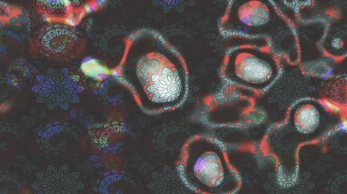 Floral sketch pattern background. Flat Flower Elements Design Raster illustration. Flowers on brown and gray colors. Colour Spring Theme sketch pattern Background.